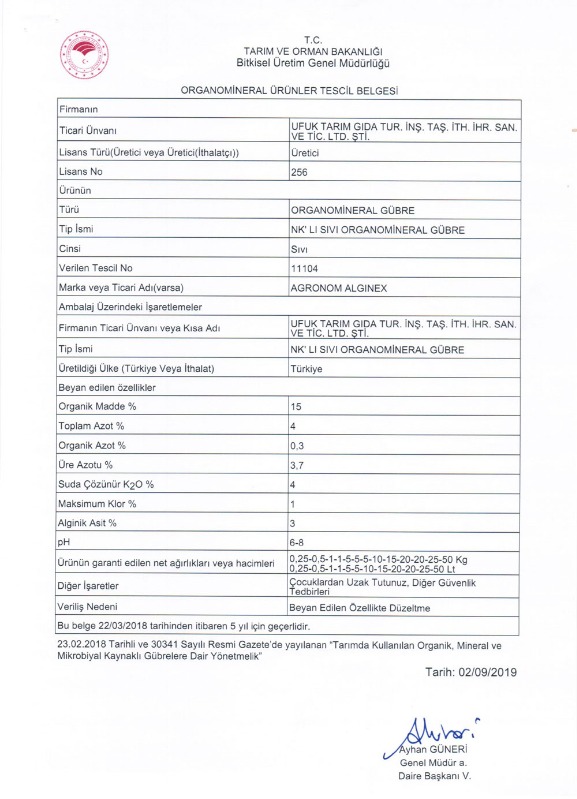 Agronom Alginex (Deniz Yosunu)